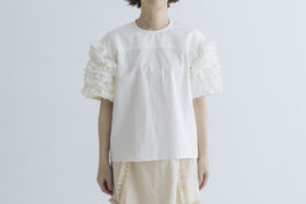 H.C.C FRILL SLEEVE BLOUSE white 1