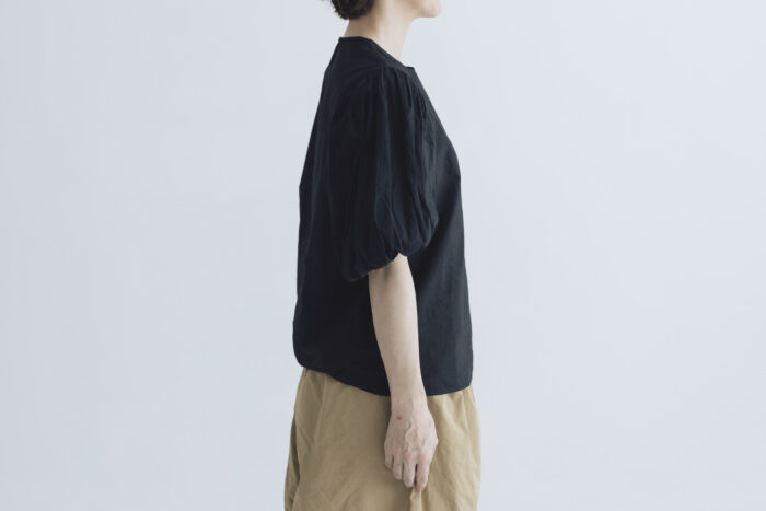 GARMENT DYE BALLOON SLEEVE BLOUSE black 2