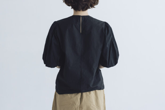GARMENT DYE BALLOON SLEEVE BLOUSE black 3