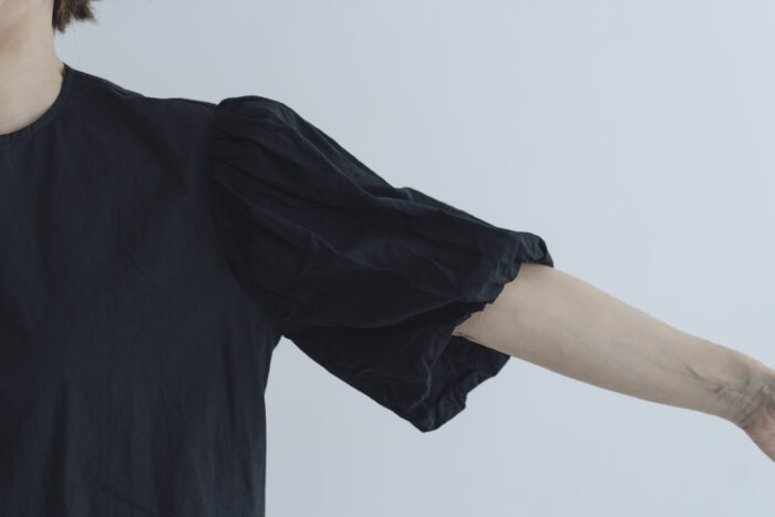 GARMENT DYE BALLOON SLEEVE BLOUSE black 4