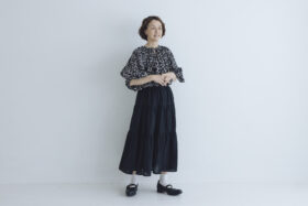 DENSELY LINEN TIERED SKIRT black 5