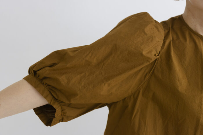 G.D T BIG BALLOON SLEEVE BLOUSE brown 4