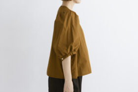 G.D T BIG BALLOON SLEEVE BLOUSE brown 2