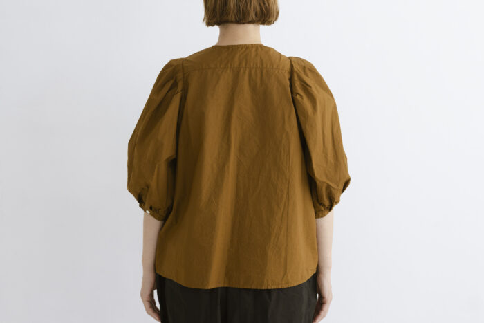 G.D T BIG BALLOON SLEEVE BLOUSE brown 3