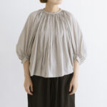 GARMENT DYE LAWN GATHER SMOCK gray