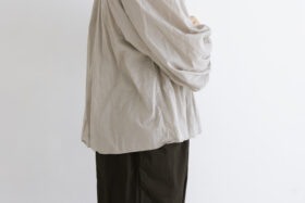 GARMENT DYE LAWN GATHER SMOCK gray 5