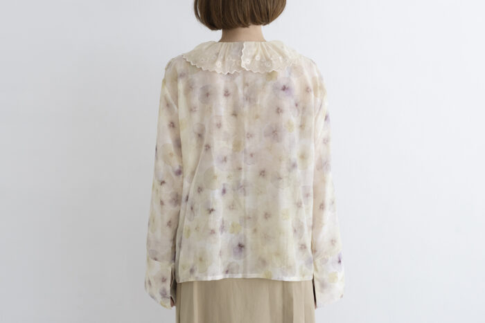 調和：押し花のブラウス smoky pink 3
