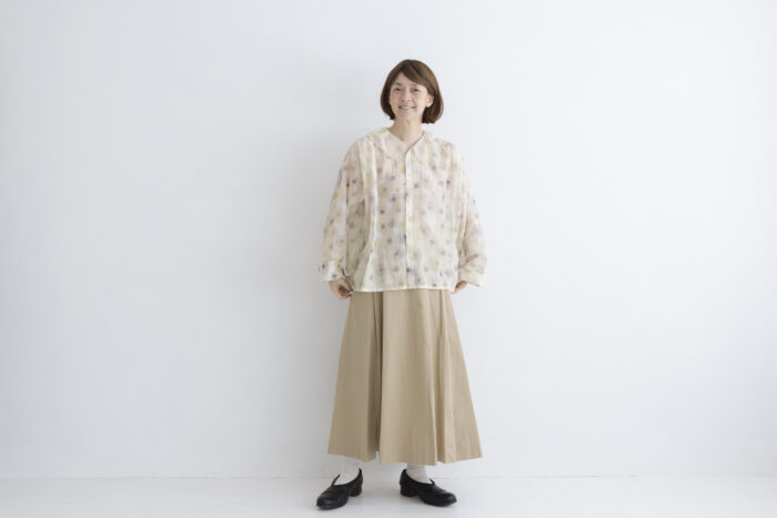 調和：押し花のブラウス smoky pink 6