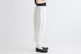 GARMENT DYE LAWN PETTICOAT PANTS white 2