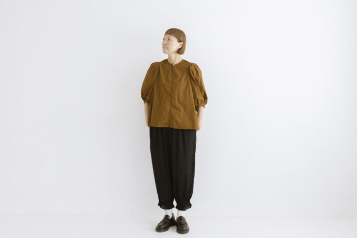 GARMENT DYE LAWN PETTICOAT PANTS black 5