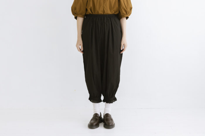 GARMENT DYE LAWN PETTICOAT PANTS black 1