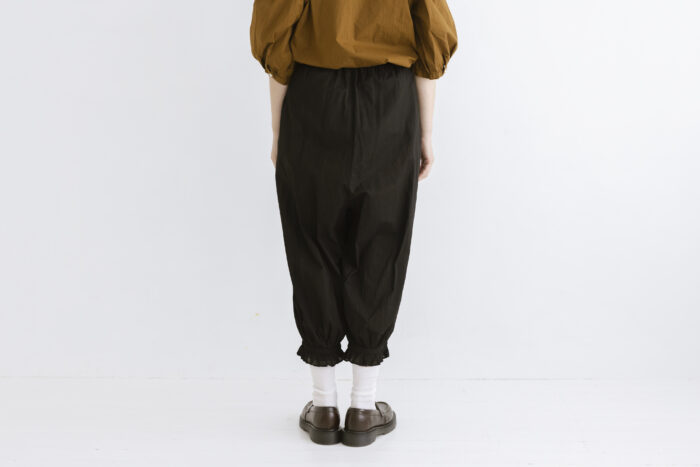 GARMENT DYE LAWN PETTICOAT PANTS black 3
