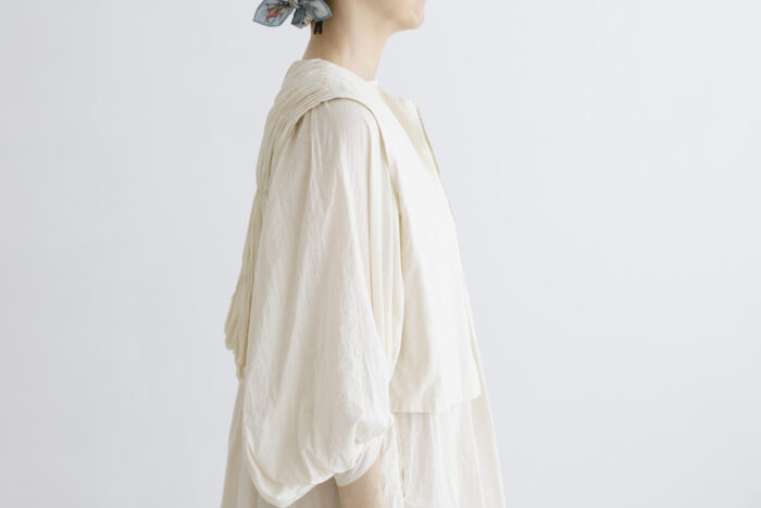 GARMENT DYE LAWN SHIRRING VEST 4