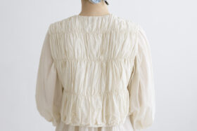 GARMENT DYE LAWN SHIRRING VEST 5