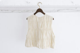 GARMENT DYE LAWN SHIRRING VEST 2