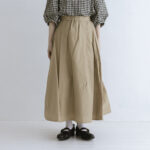 C/PE.T TUCK LONG SKIRT beige