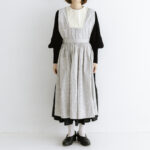 nolum apron block check white