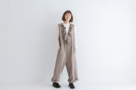 予約 G1172 ameri FRILL SALOPETTE greige 4月初〜5月初 6 予約 G1172 ameri FRILL SALOPETTE greige 4月初〜5月初 6