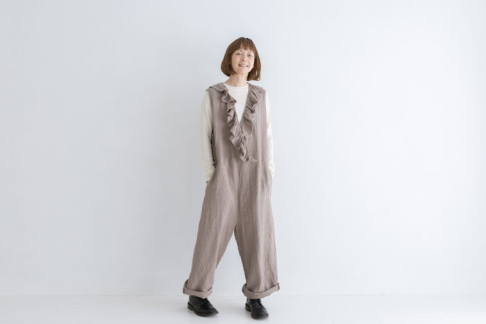 予約 G1172 ameri FRILL SALOPETTE greige 4月初〜5月初 6 予約 G1172 ameri FRILL SALOPETTE greige 4月初〜5月初 6