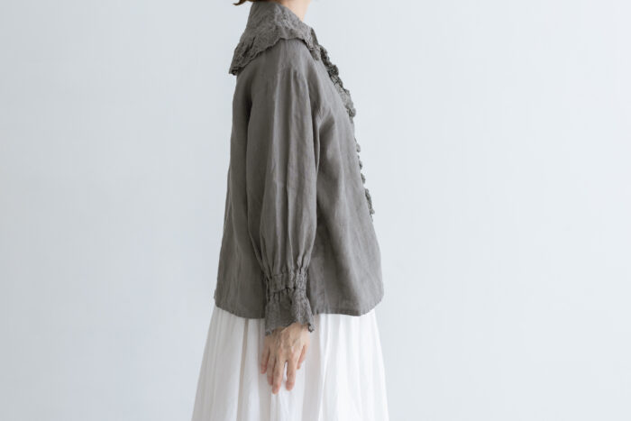 予約 G1160 ameri ANTIQUE FRILL BLOUSE fade gray 3月初〜4月初 2 予約 G1160 ameri ANTIQUE FRILL BLOUSE fade gray 3月初〜4月初 2