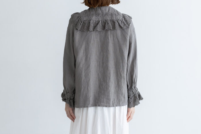 予約 G1160 ameri ANTIQUE FRILL BLOUSE fade gray 3月初〜4月初 3 予約 G1160 ameri ANTIQUE FRILL BLOUSE fade gray 3月初〜4月初 3