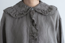 予約 G1160 ameri ANTIQUE FRILL BLOUSE fade gray 3月初〜4月初 4 予約 G1160 ameri ANTIQUE FRILL BLOUSE fade gray 3月初〜4月初 4
