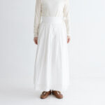 予約 R340 HEM LACE OVERWRAPED SKIRT offwhite  2月中〜3月中