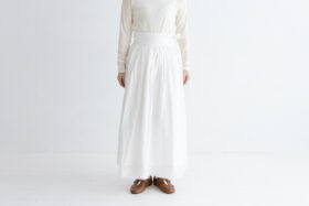 予約 R340 HEM LACE OVERWRAPED SKIRT offwhite  2月中〜3月中 1