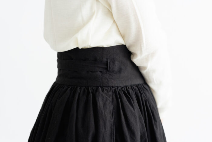 予約 R340 HEM LACE OVERWRAPED SKIRT black  2月中〜3月中 5