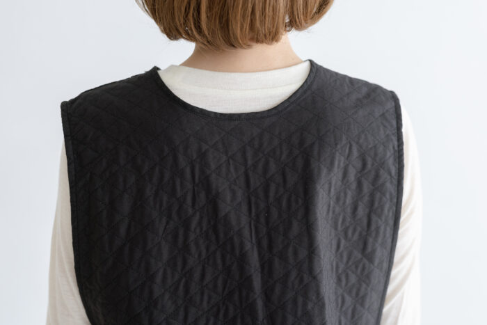 予約 G1150 ANTIQUE SCALLOPPED QUILT GILET black 2月中〜3月中 5