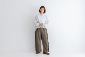 予約 G1026M LIGHT MOCHA DENIM VIVIENNE PANTS mocha 4月末〜5月末 5
