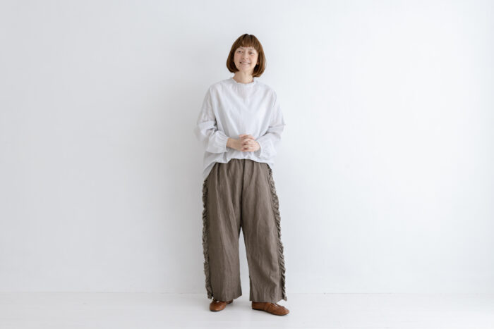 予約 G1026M LIGHT MOCHA DENIM VIVIENNE PANTS mocha 4月末〜5月末 5