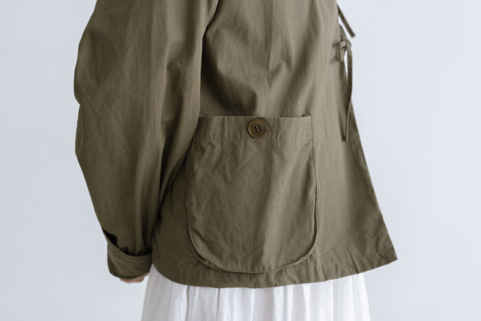 予約 G1149 ameri FRILL MODERNIST JAKET khaki 2月中〜3月中 4