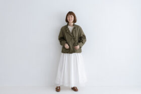 予約 G1149 ameri FRILL MODERNIST JAKET khaki 2月中〜3月中 6