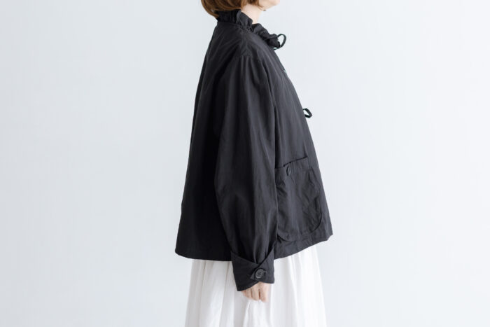 予約 G1149 ameri FRILL MODERNIST JAKET black 2月中〜3月中 2