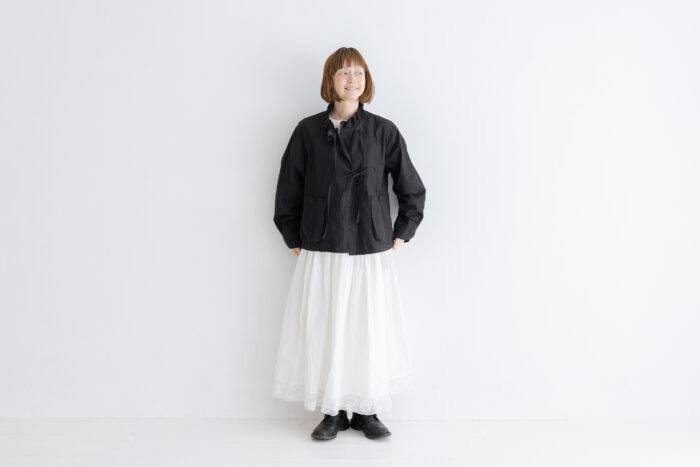 予約 G1149 ameri FRILL MODERNIST JAKET black 2月中〜3月中 6