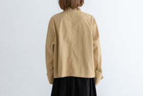 予約 G1149 ameri FRILL MODERNIST JAKET beige 2月中〜3月中 3