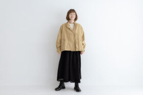 予約 G1149 ameri FRILL MODERNIST JAKET beige 2月中〜3月中 6