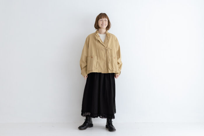 予約 G1149 ameri FRILL MODERNIST JAKET beige 2月中〜3月中 6