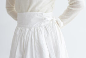 予約 R340 HEM LACE OVERWRAPED SKIRT offwhite  2月中〜3月中 4