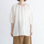 予約 R368 WRINKLE STRING BLOUSE off natural 5月末〜6月末