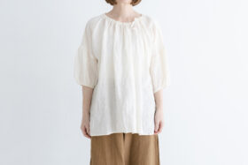 予約 R368 WRINKLE STRING BLOUSE off natural 5月末〜6月末 1