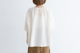 予約 R368 WRINKLE STRING BLOUSE off natural 5月末〜6月末 3