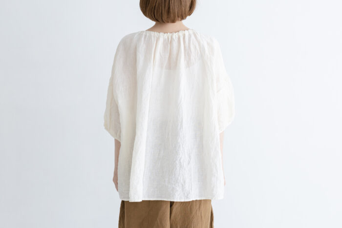 予約 R368 WRINKLE STRING BLOUSE off natural 5月末〜6月末 3