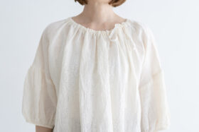 予約 R368 WRINKLE STRING BLOUSE off natural 5月末〜6月末 4