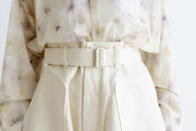 静謐：ダーツカーゴパンツ off white 4