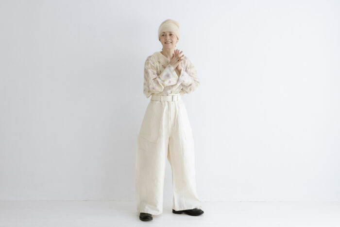 静謐：ダーツカーゴパンツ off white 6