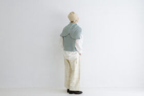 場所を感じる：セーラーフードニットベスト fog blue 6