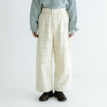 書かれたメッセージ：グラフチェックパンツ