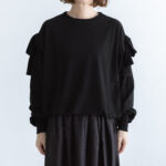Shida frill skipper pullover  black